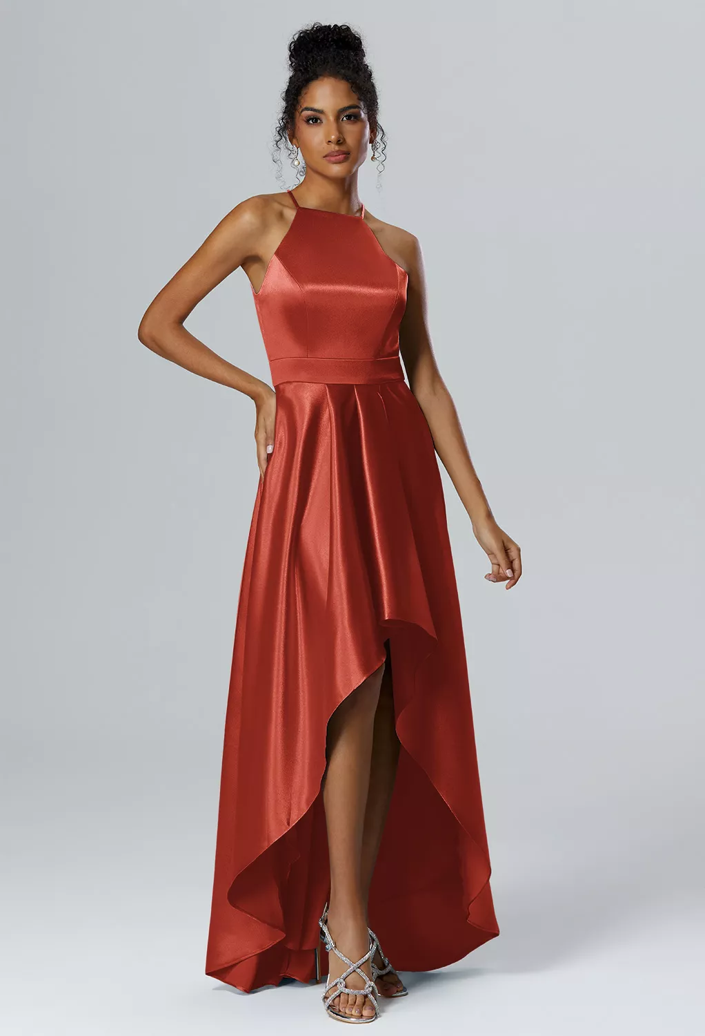 AW Marlene Tangerine  Black Tie Wedding Guest Dresses